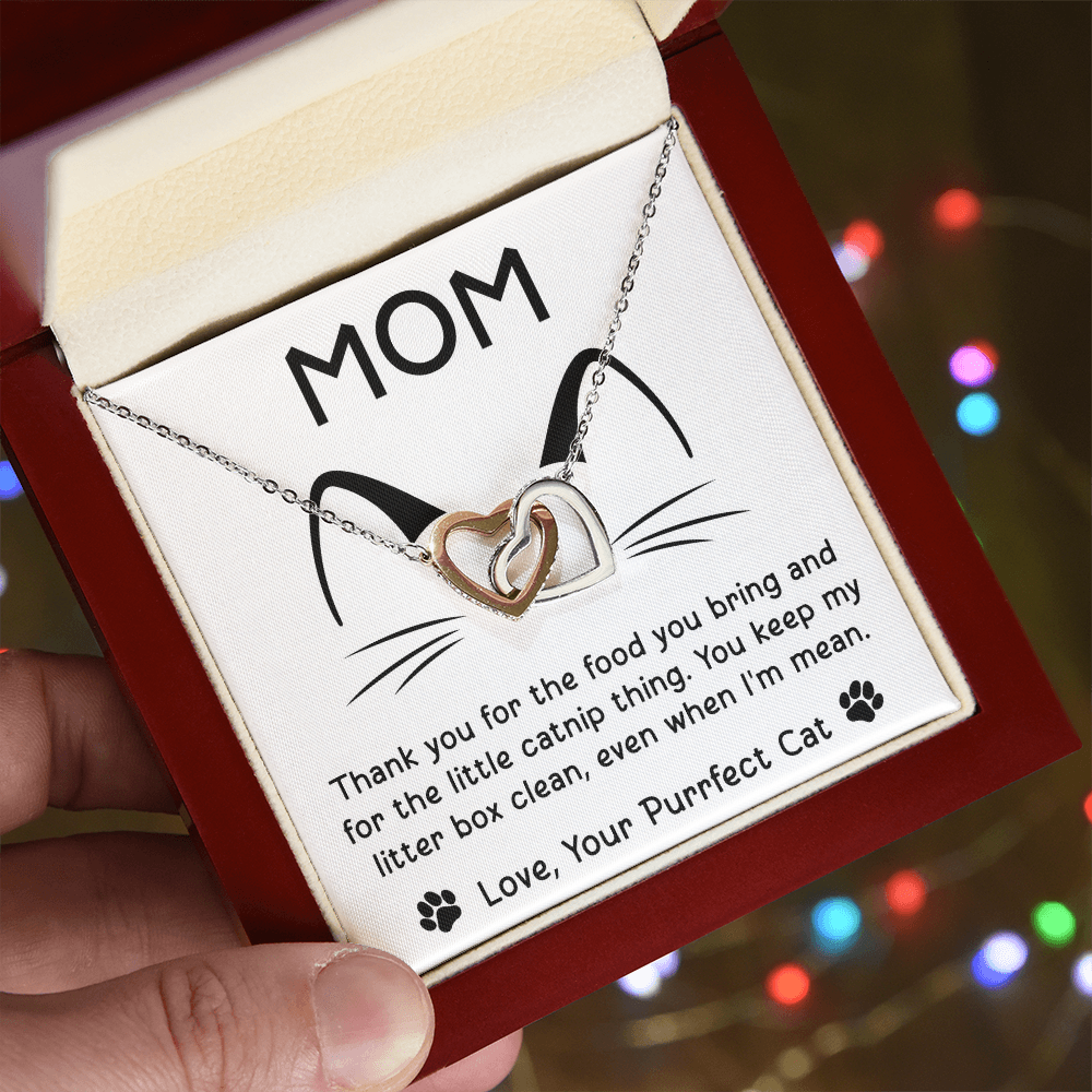 Purrfect Interlocking Hearts Necklace