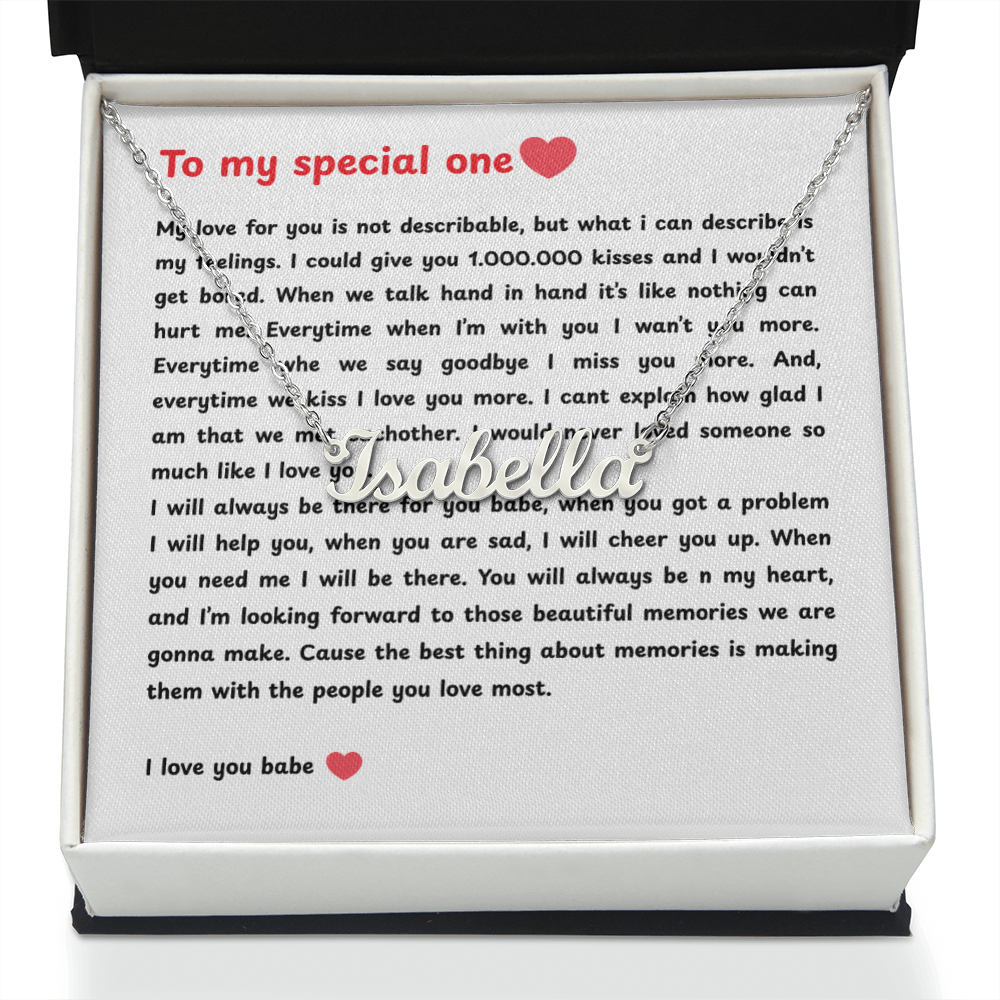 Custom Name Necklace To My Special One