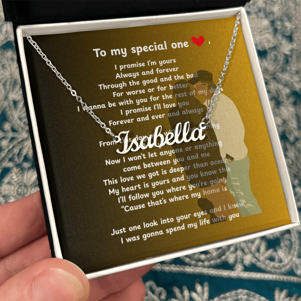 Custom To My Special One Name Necklace