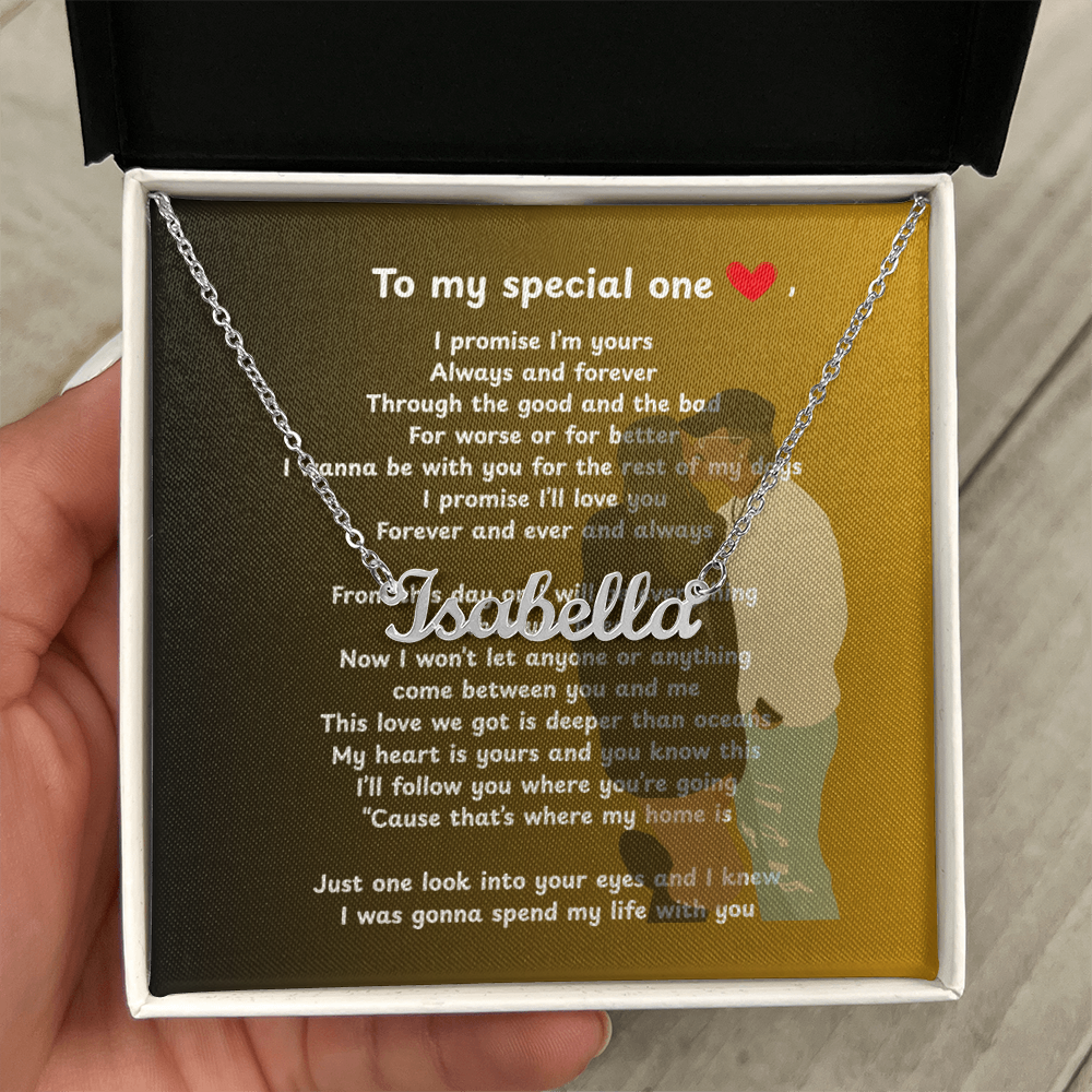 Custom To My Special One Name Necklace