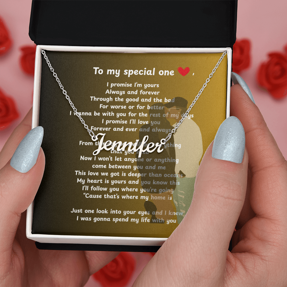 Custom To My Special One Name Necklace