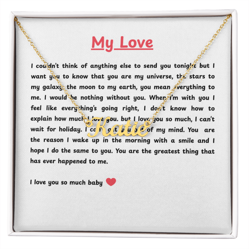 Custom Name Necklace for My Love