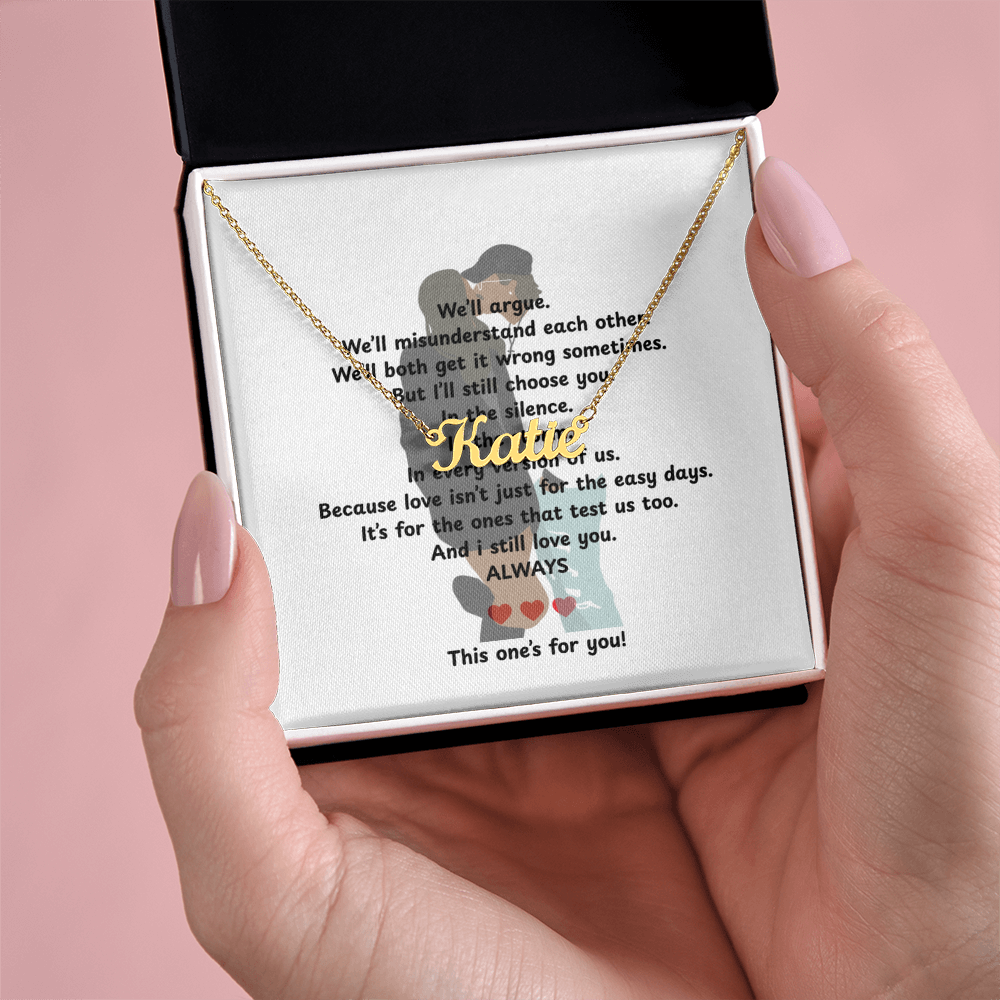 Custom This One's For You Name Necklace