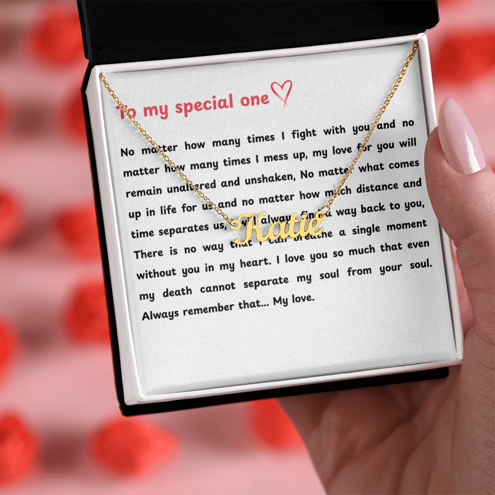 Custom To My Special One Name Necklace