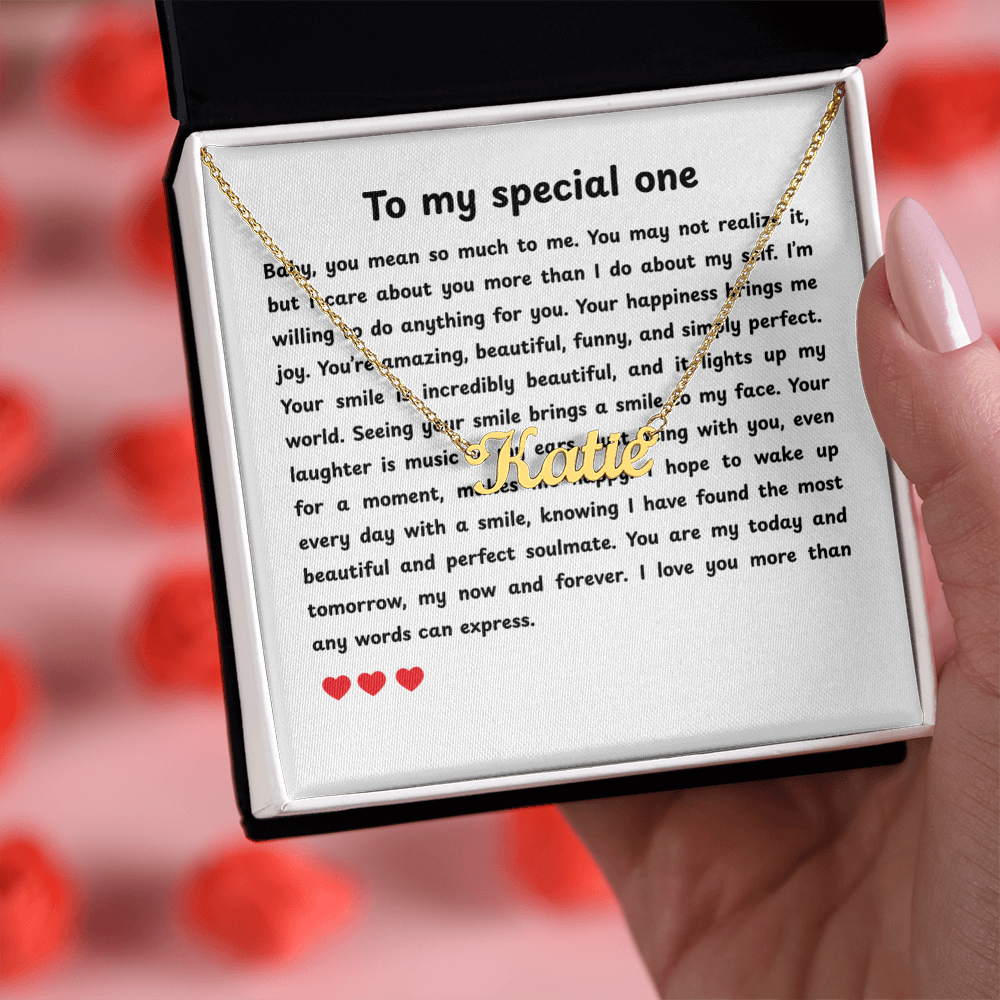 Custom Name Necklace To My Special One