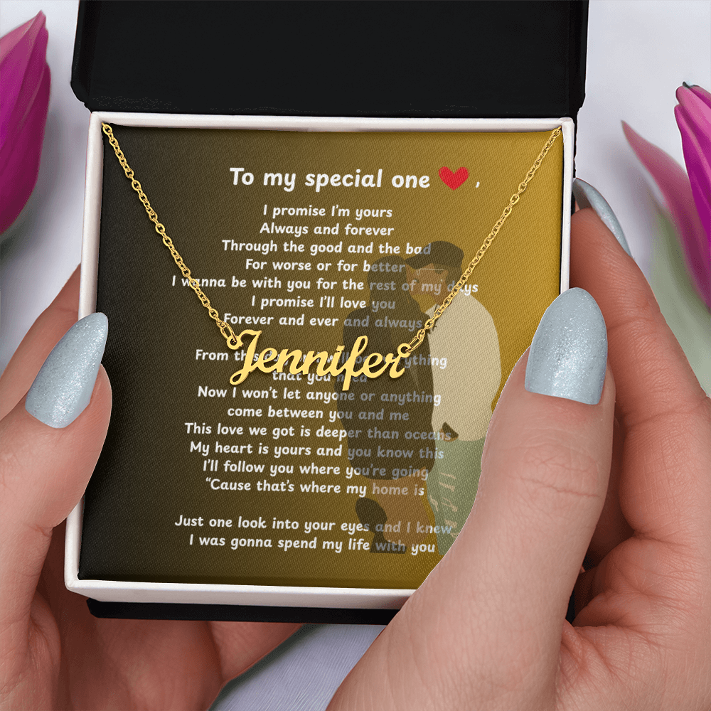Custom To My Special One Name Necklace