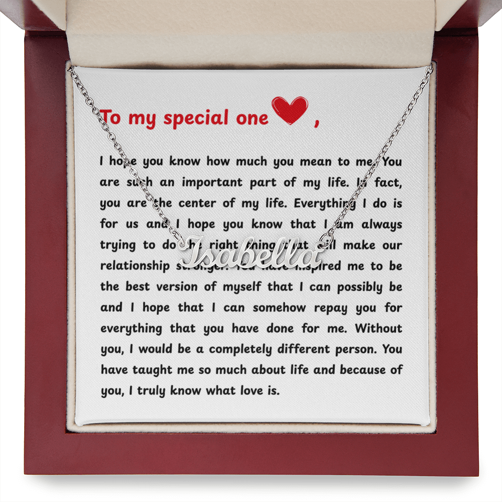 Custom Name Necklace To My Special One