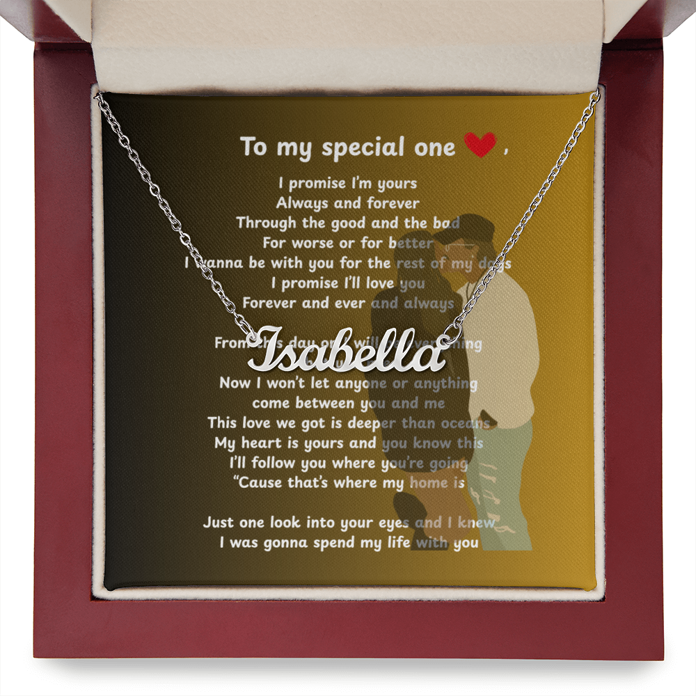 Custom To My Special One Name Necklace