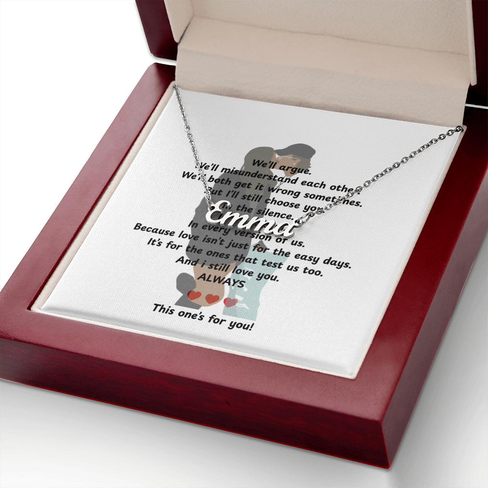 Custom This One's For You Name Necklace