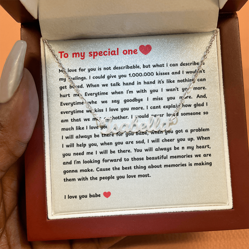 Custom Name Necklace To My Special One