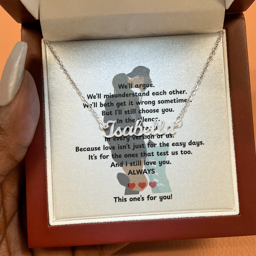 Custom This One's For You Name Necklace