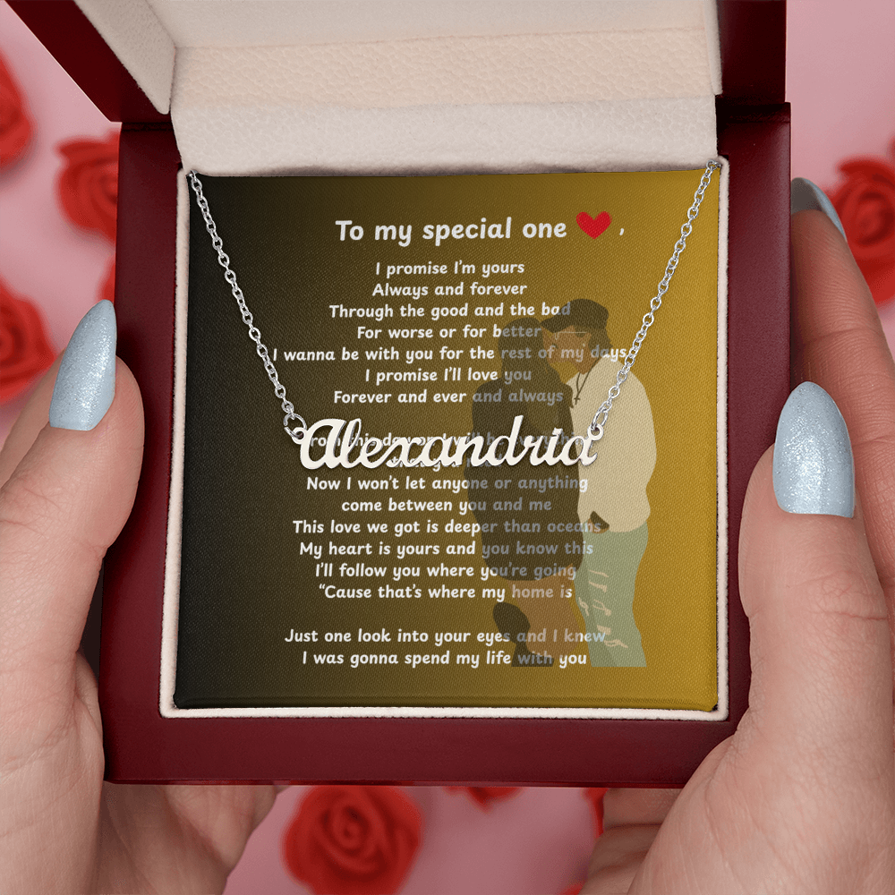Custom To My Special One Name Necklace