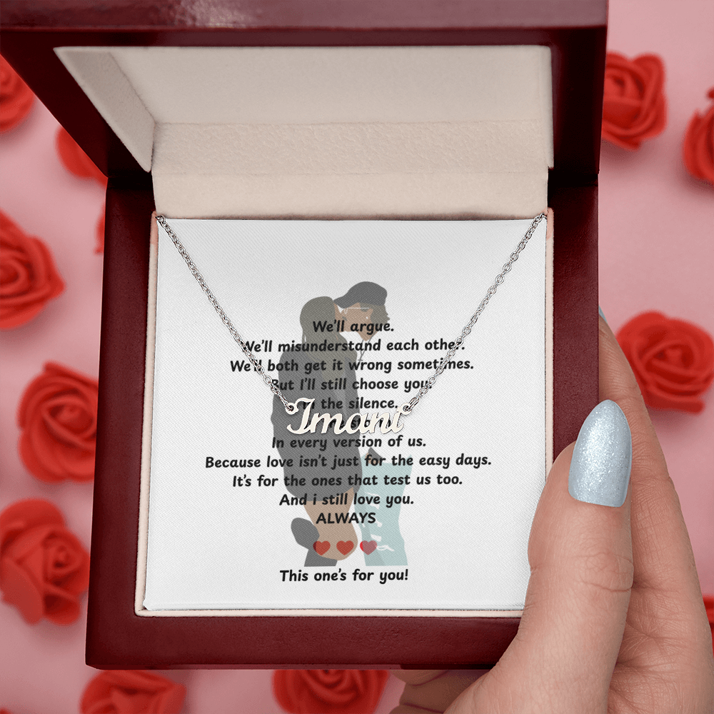 Custom This One's For You Name Necklace