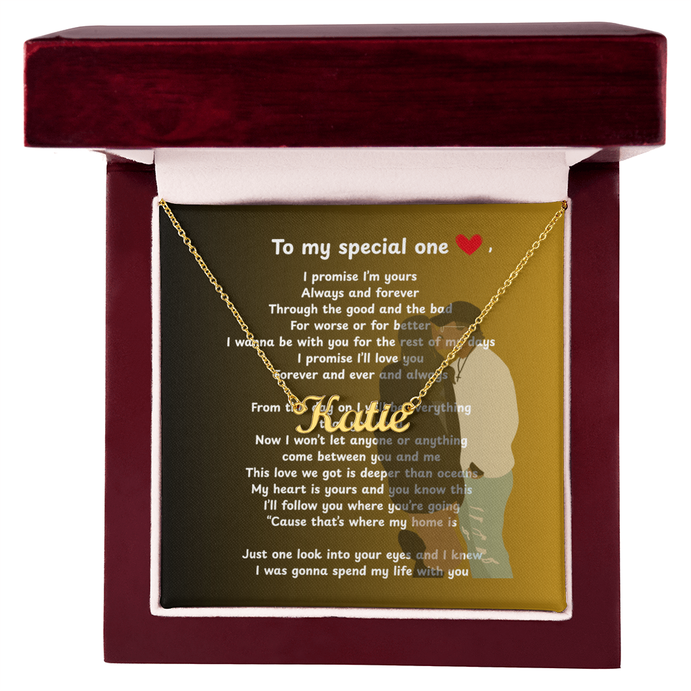 Custom To My Special One Name Necklace