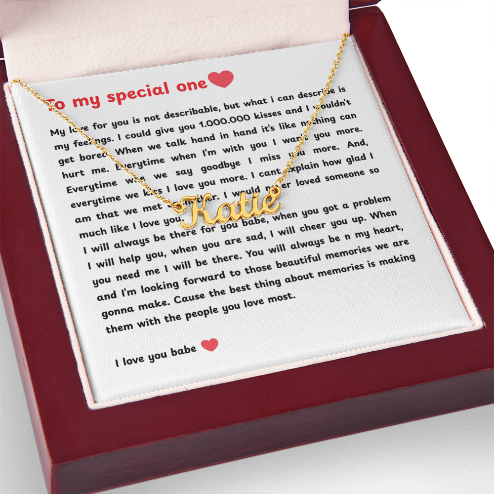 Custom Name Necklace To My Special One