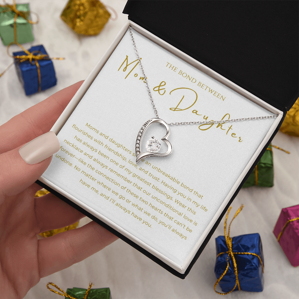 Mom & Daughter Interlocking Hearts Necklace