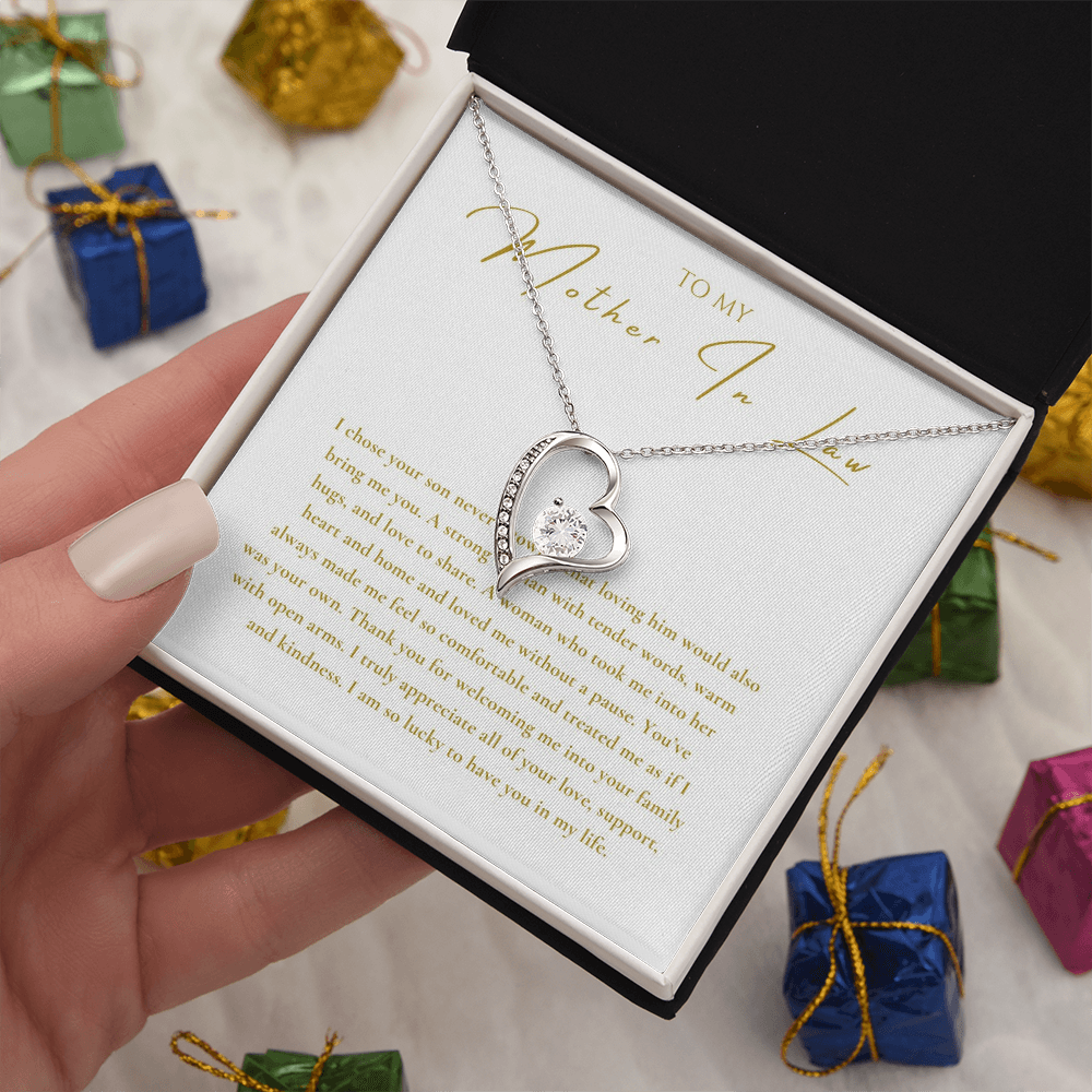 To My Mother In Law Interlocking Hearts Necklace