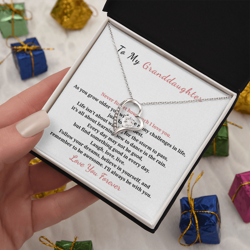 To My Granddaughter Forever Love Necklace