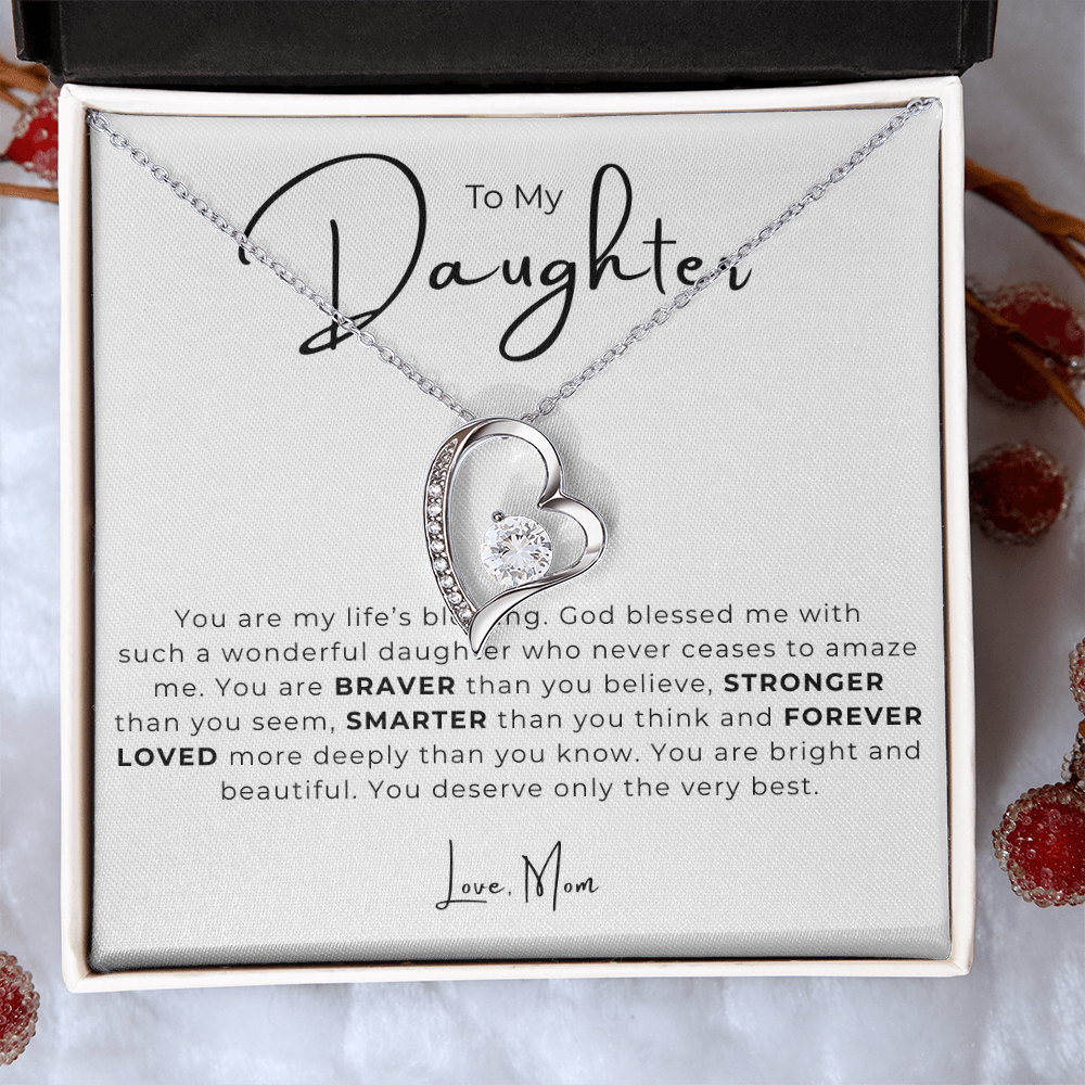 To My Daughter Forever Love Necklace