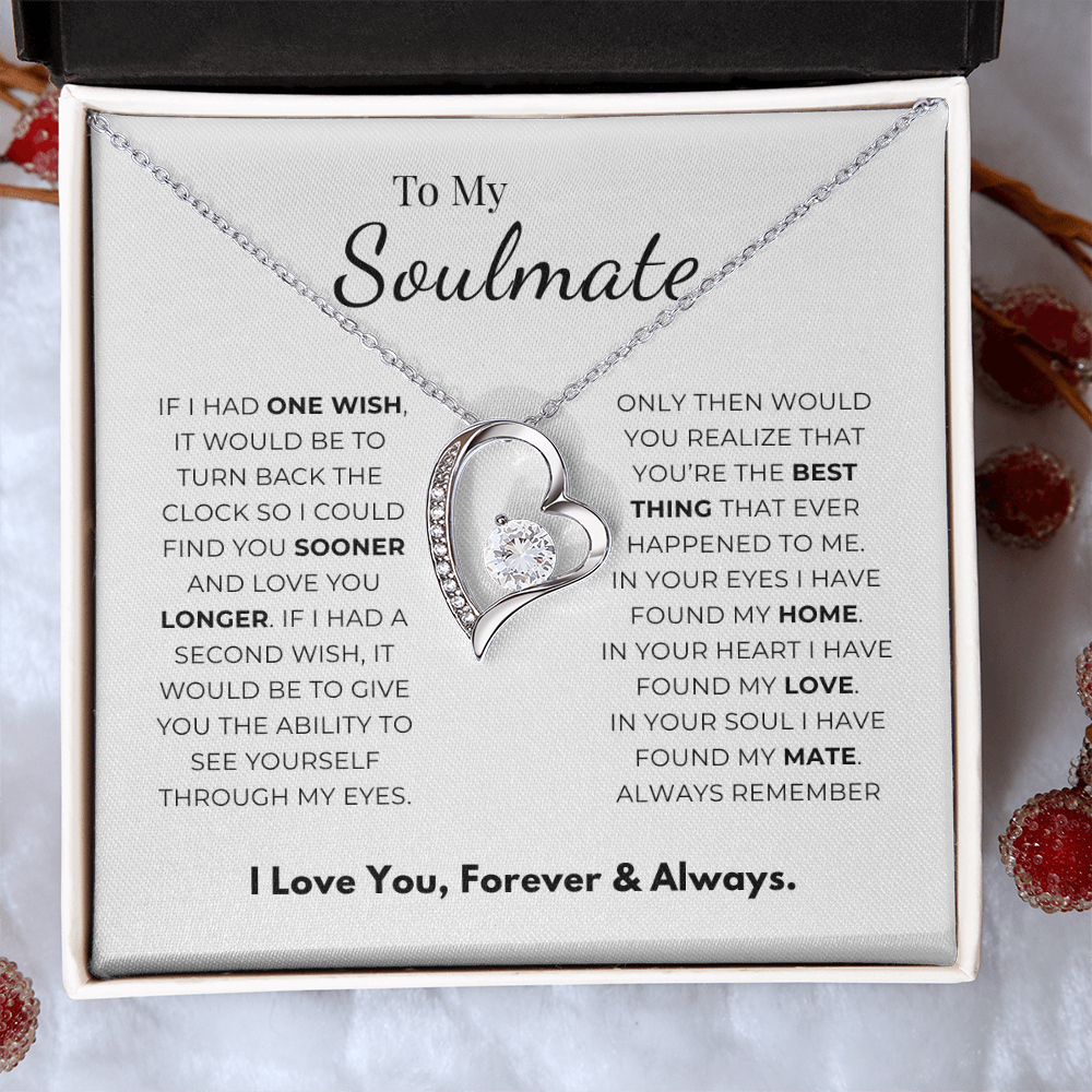 To My Soulmate Forever Love Necklace