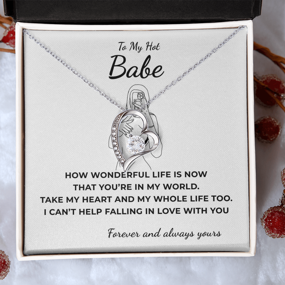 To My Hot Babe Forever Love Necklace