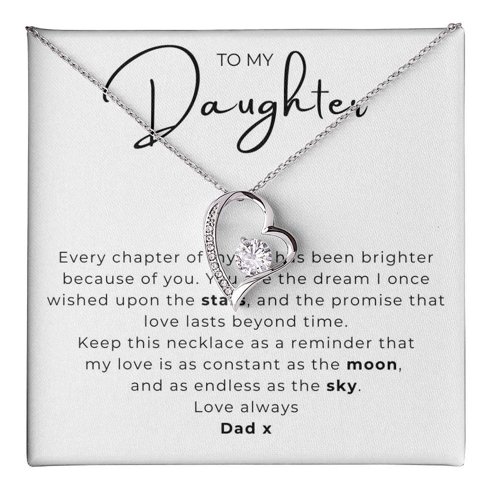 To My Daughter Forever Love Necklace