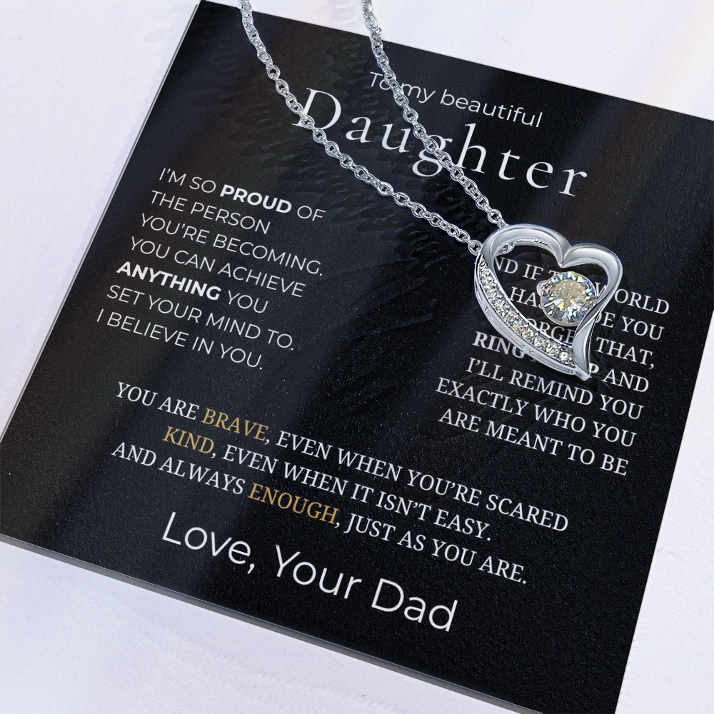 To My Daughter Forever Love Necklace
