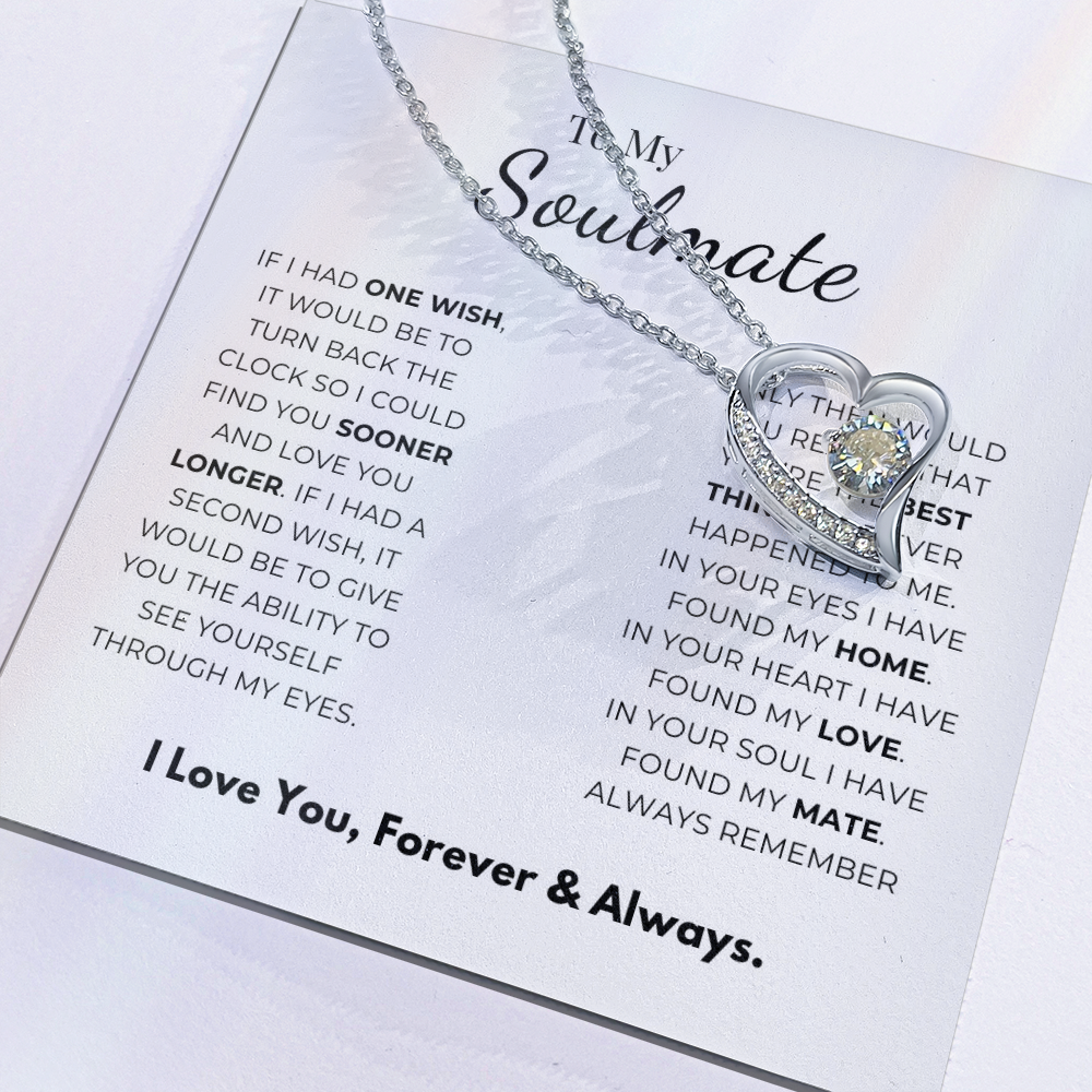 To My Soulmate Forever Love Necklace