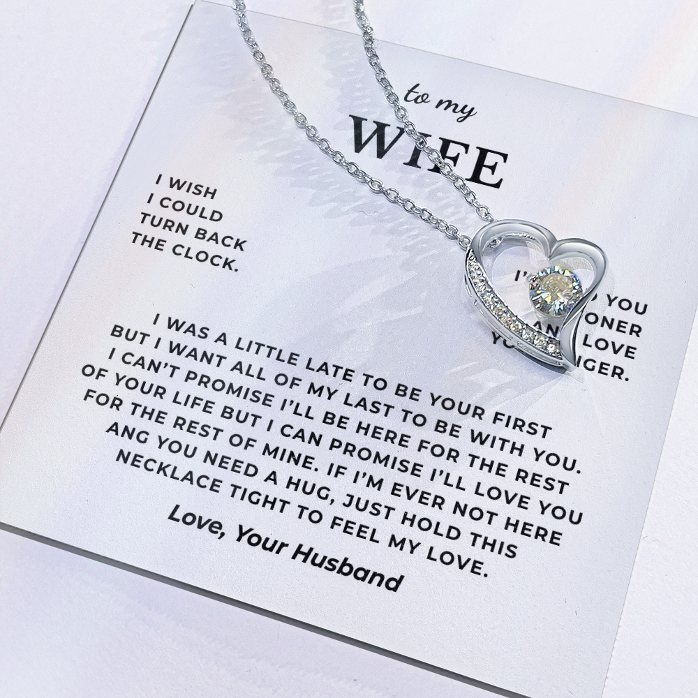 To My Wife Interlocking Hearts Necklace