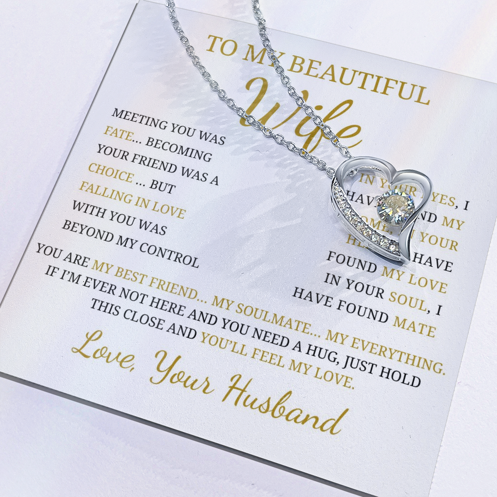 To My Beautiful Wife Forever Love Necklace