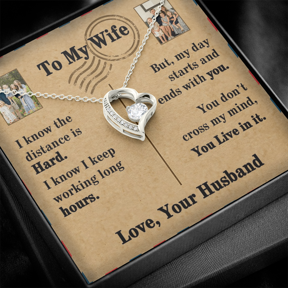 To My Wife Forever Love Necklace With 2 Photos