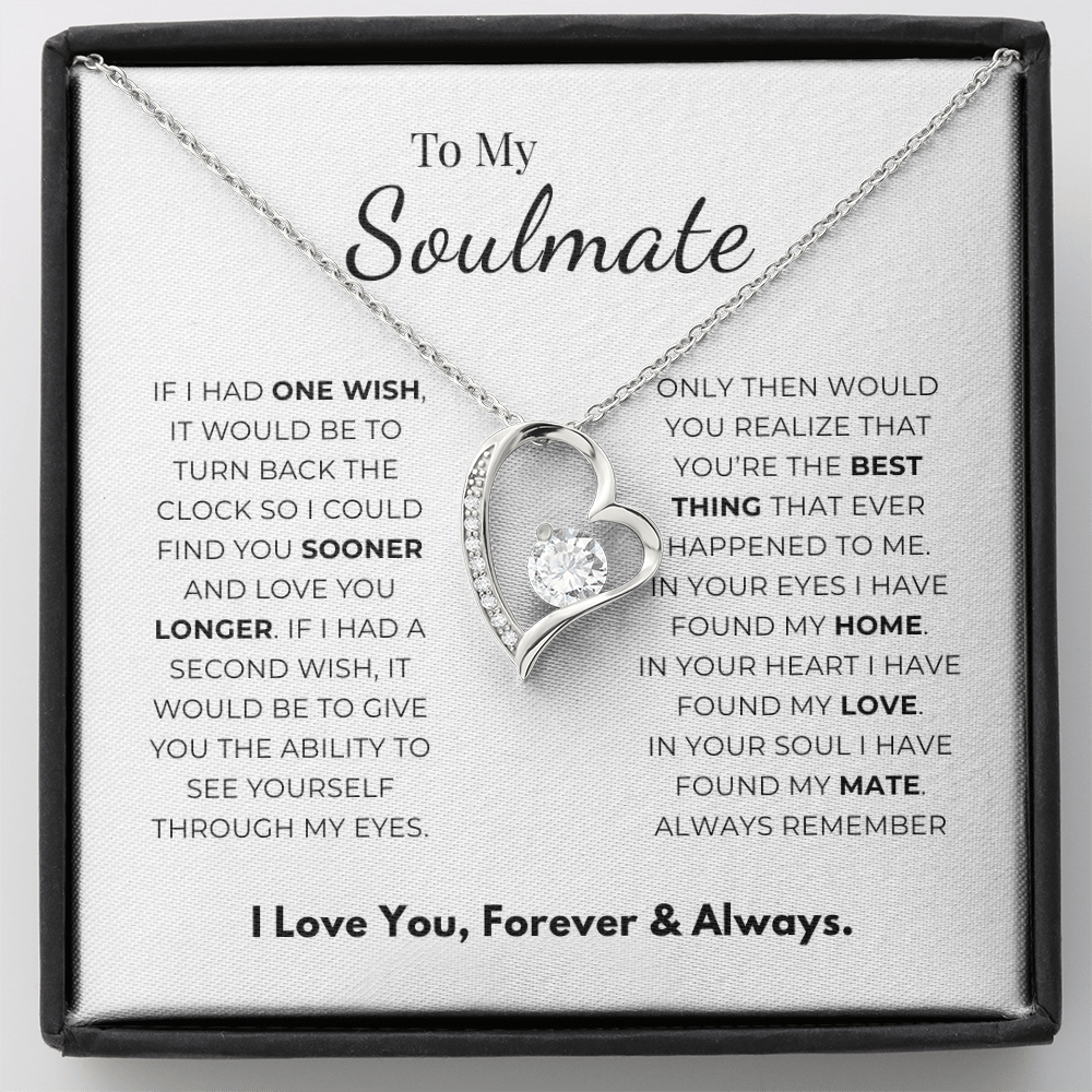 To My Soulmate Forever Love Necklace