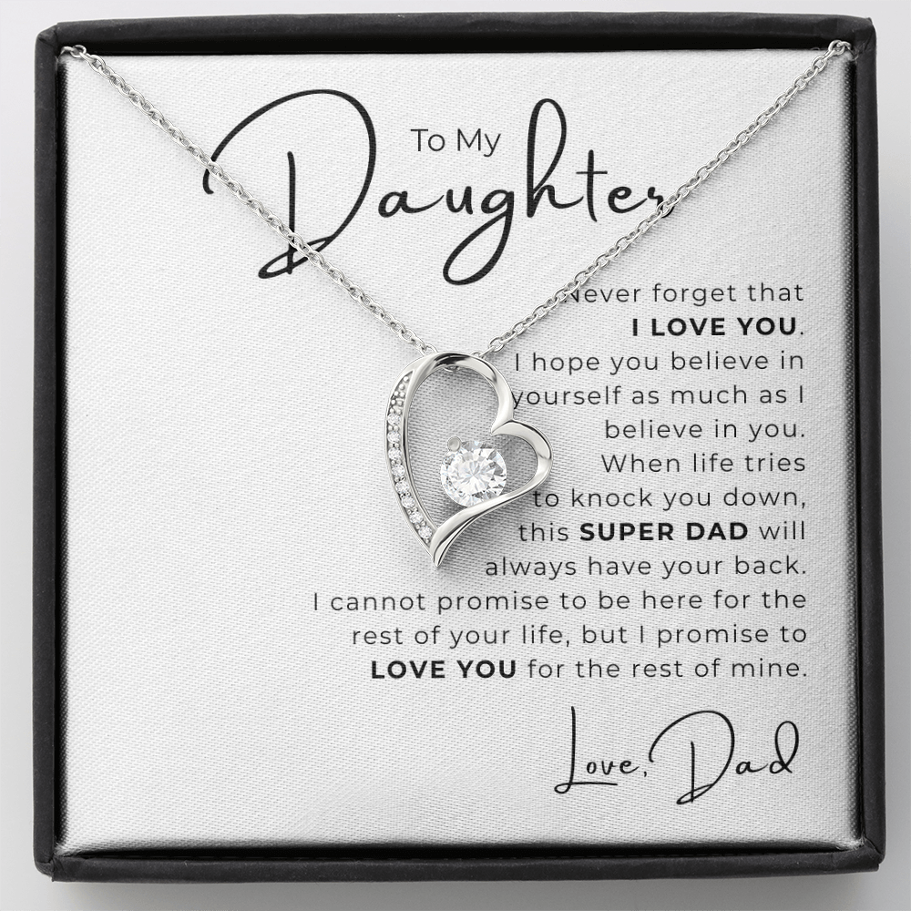 To My Daughter Forever Love Necklace