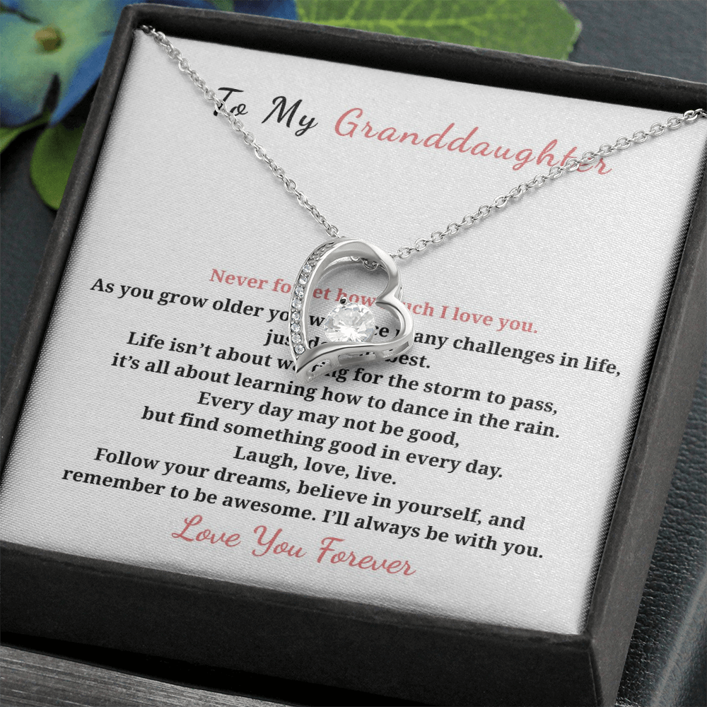 To My Granddaughter Forever Love Necklace