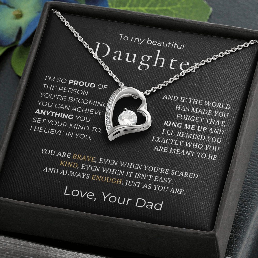 To My Daughter Forever Love Necklace