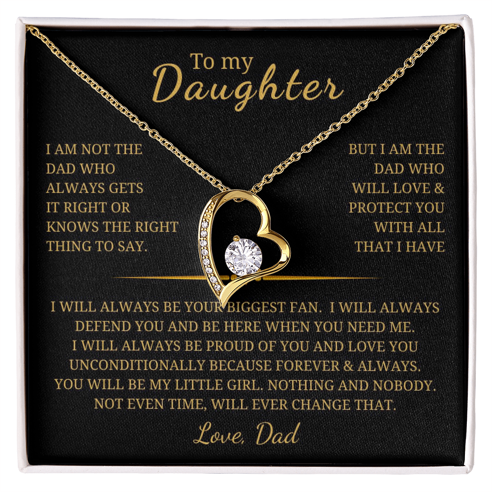 To My Daughter Forever Love Necklace