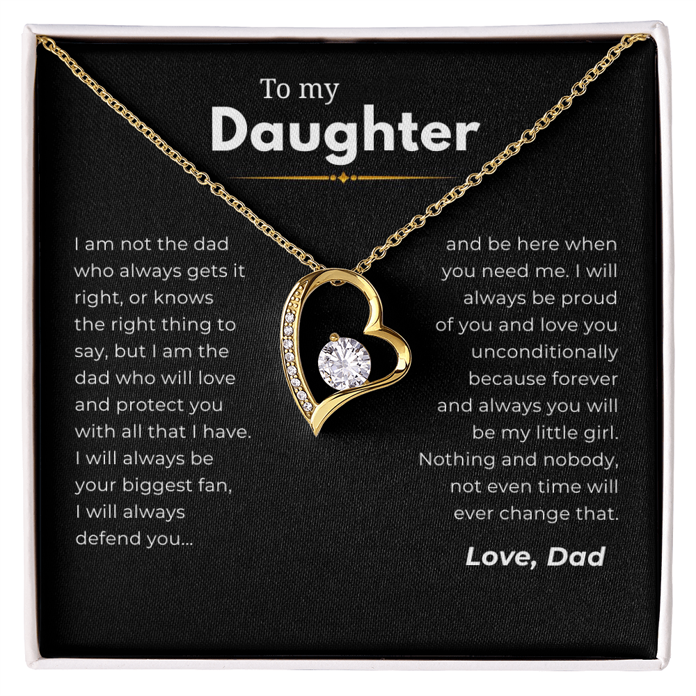 To My Daughter Interlocking Hearts Necklace