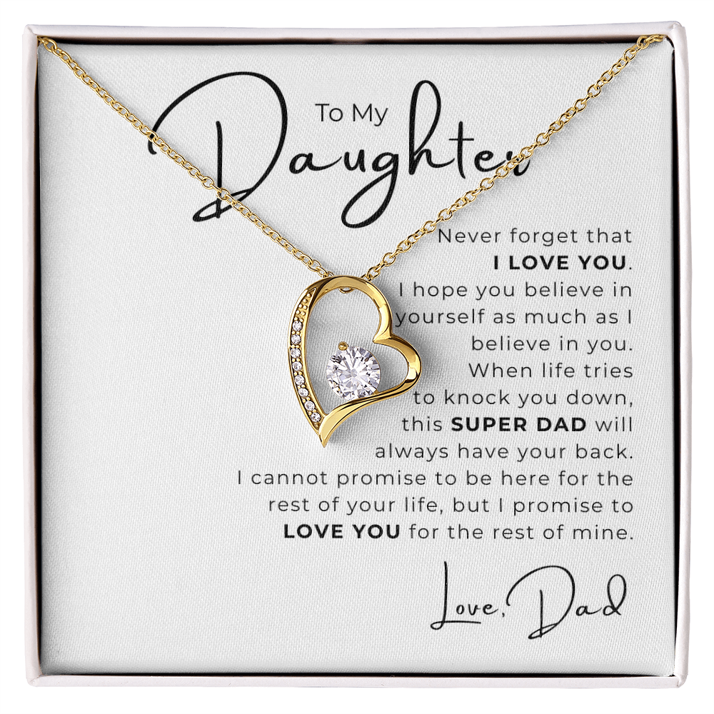 To My Daughter Forever Love Necklace