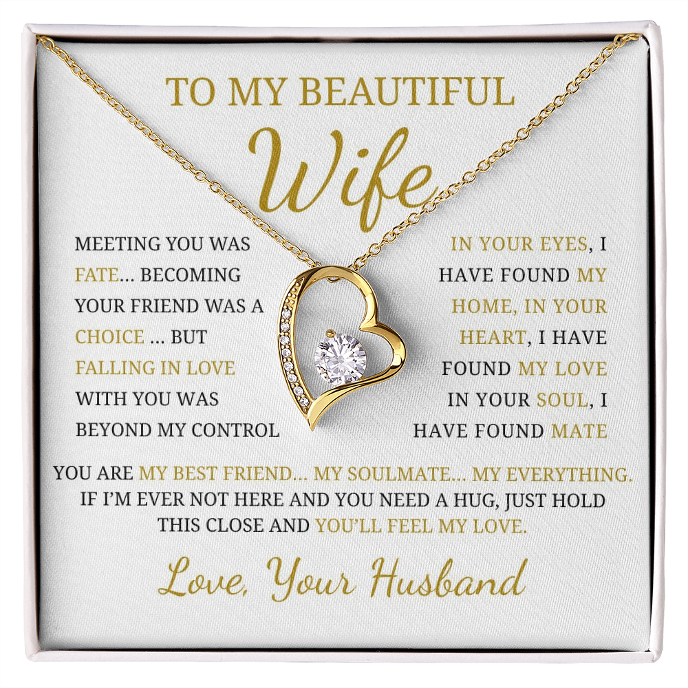 To My Beautiful Wife Forever Love Necklace