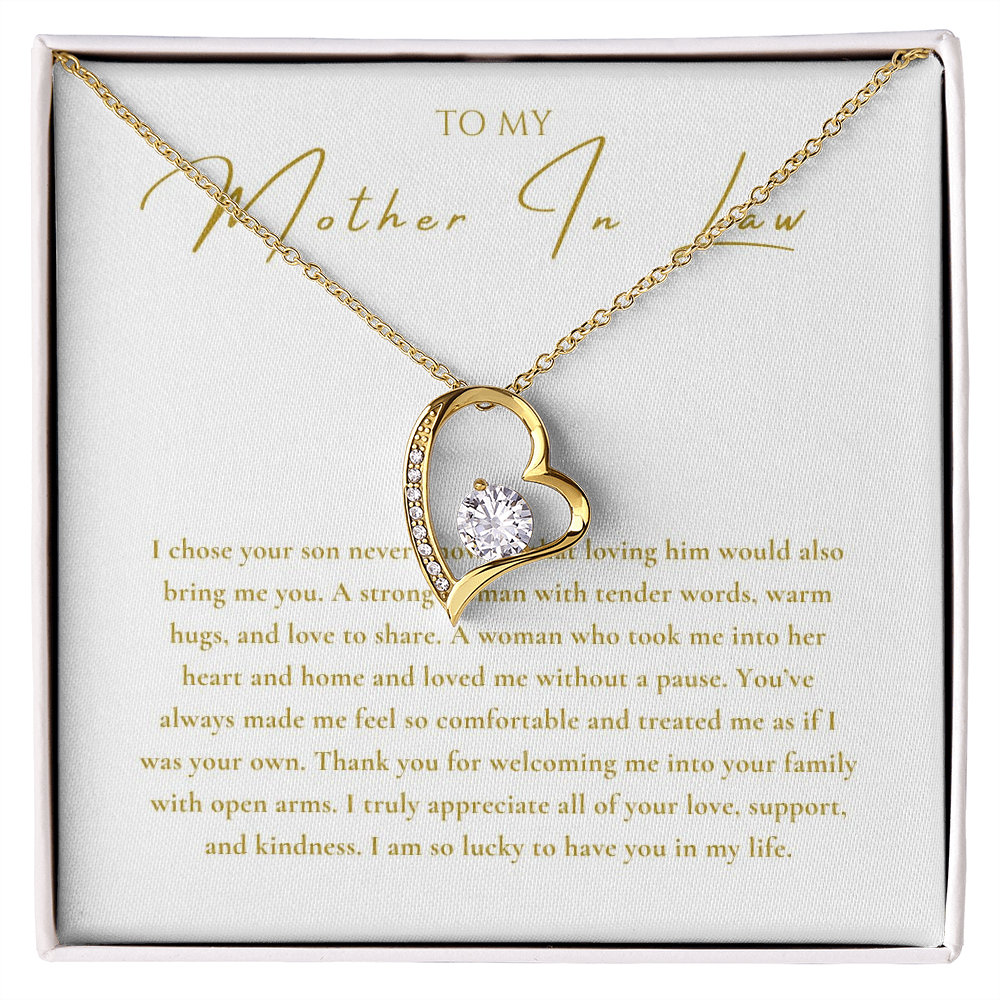 To My Mother In Law Interlocking Hearts Necklace