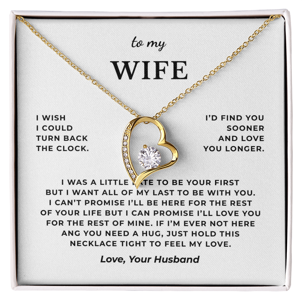 To My Wife Interlocking Hearts Necklace
