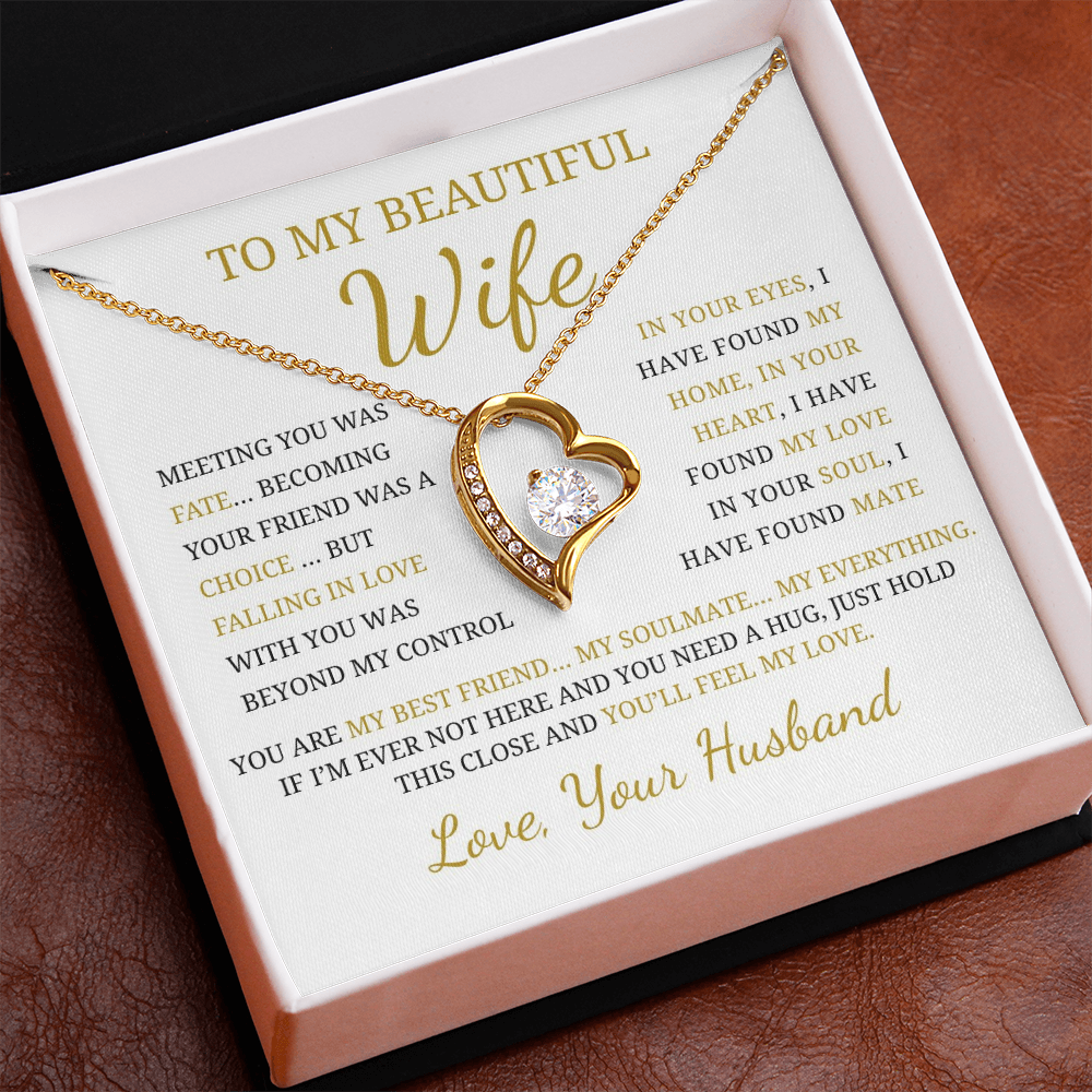 To My Beautiful Wife Forever Love Necklace