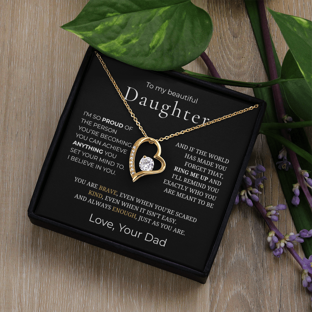 To My Daughter Forever Love Necklace