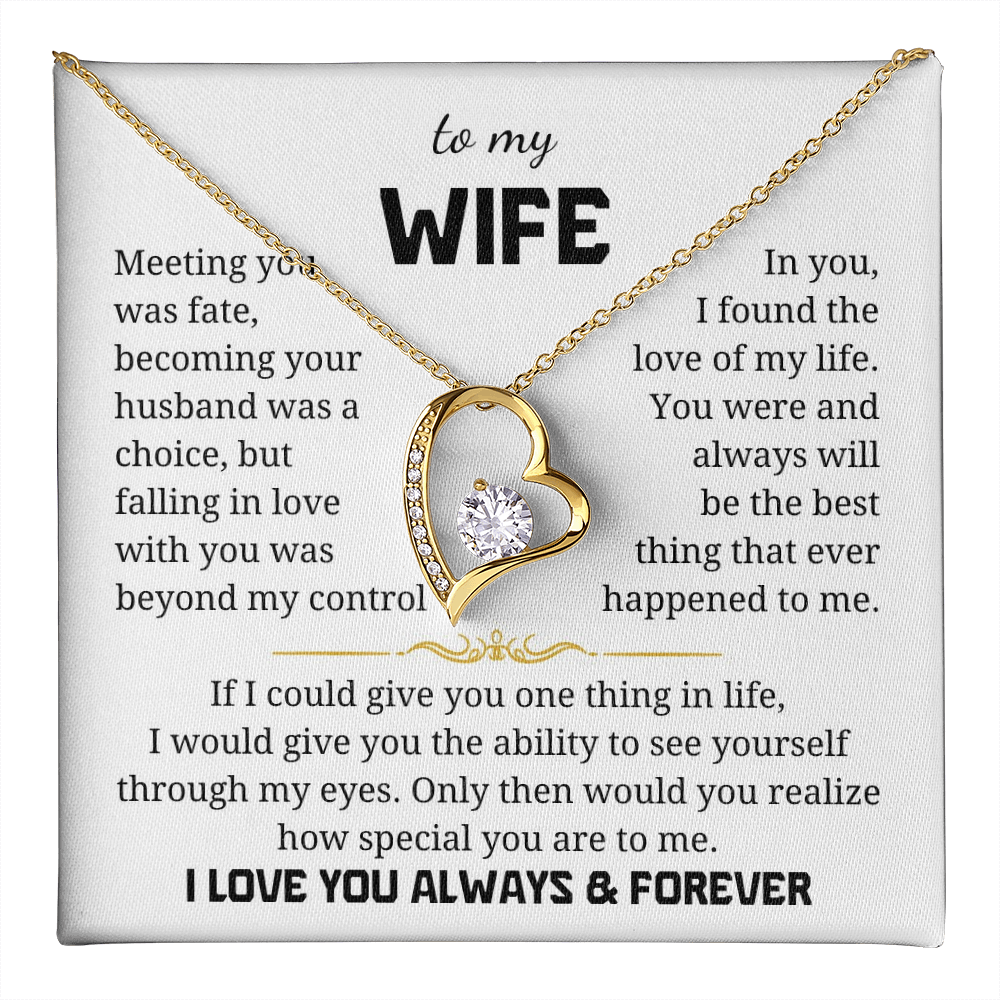 To My Wife Forever Love Necklace