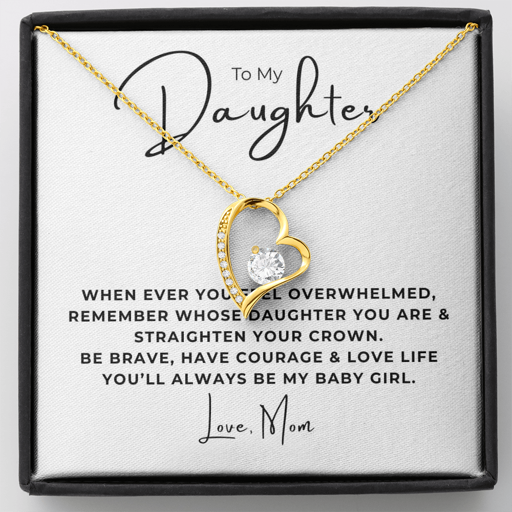 To My Daughter Forever Love Necklace