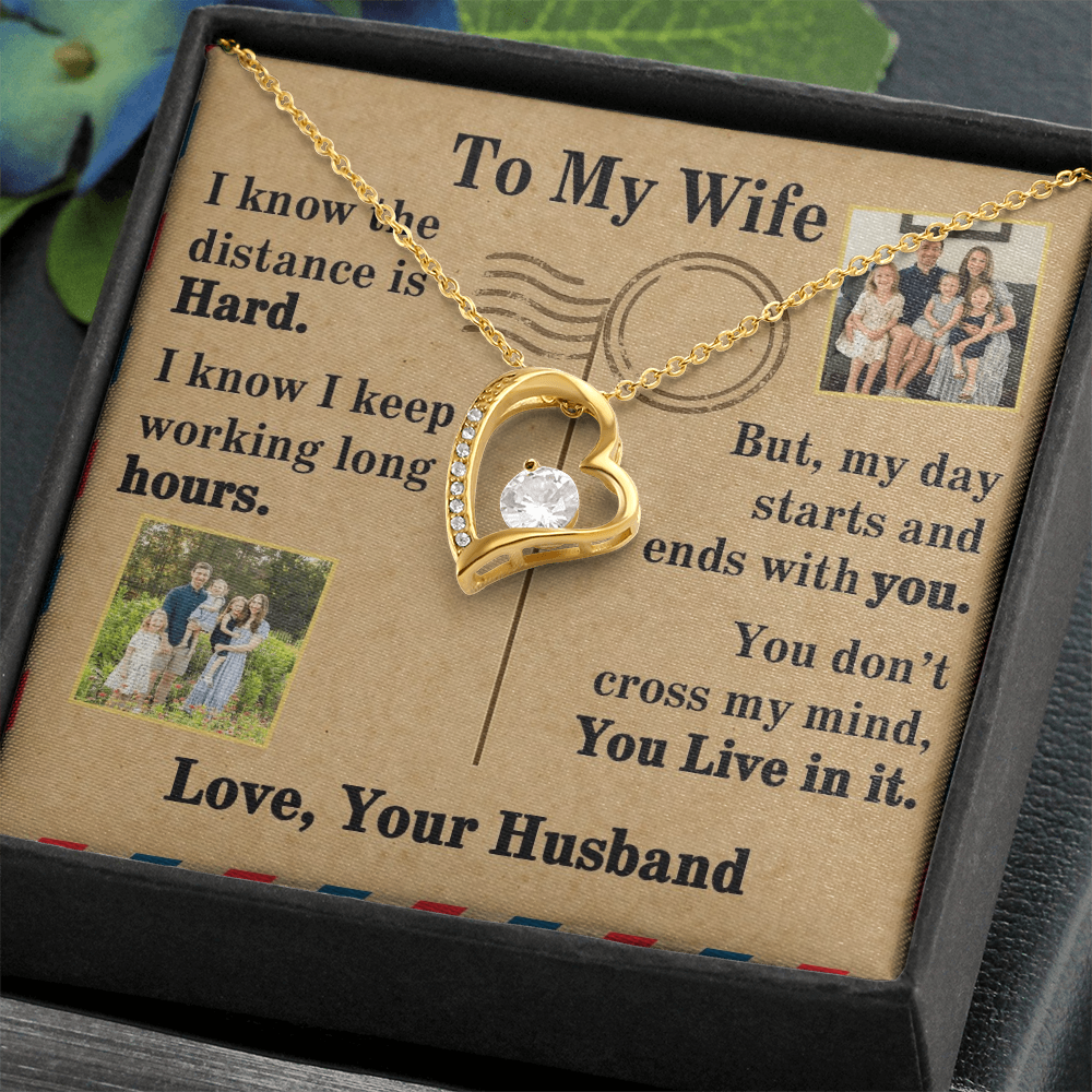To My Wife Forever Love Necklace With 2 Photos