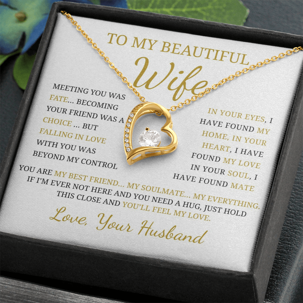 To My Beautiful Wife Forever Love Necklace