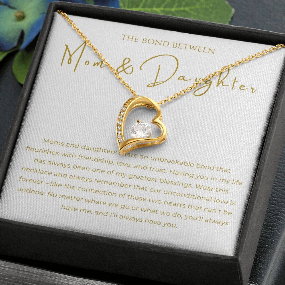 Mom & Daughter Interlocking Hearts Necklace
