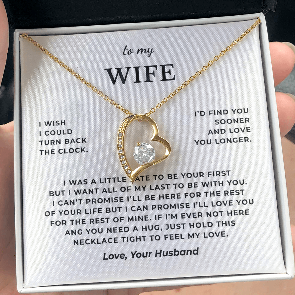 To My Wife Interlocking Hearts Necklace