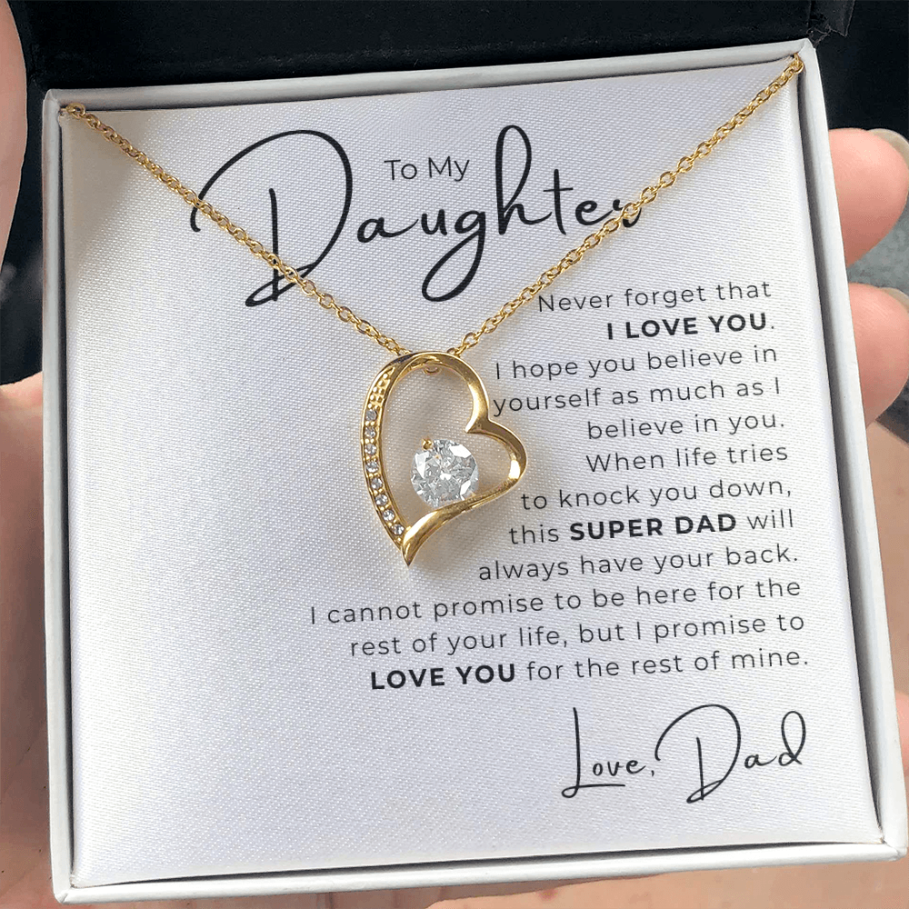To My Daughter Forever Love Necklace